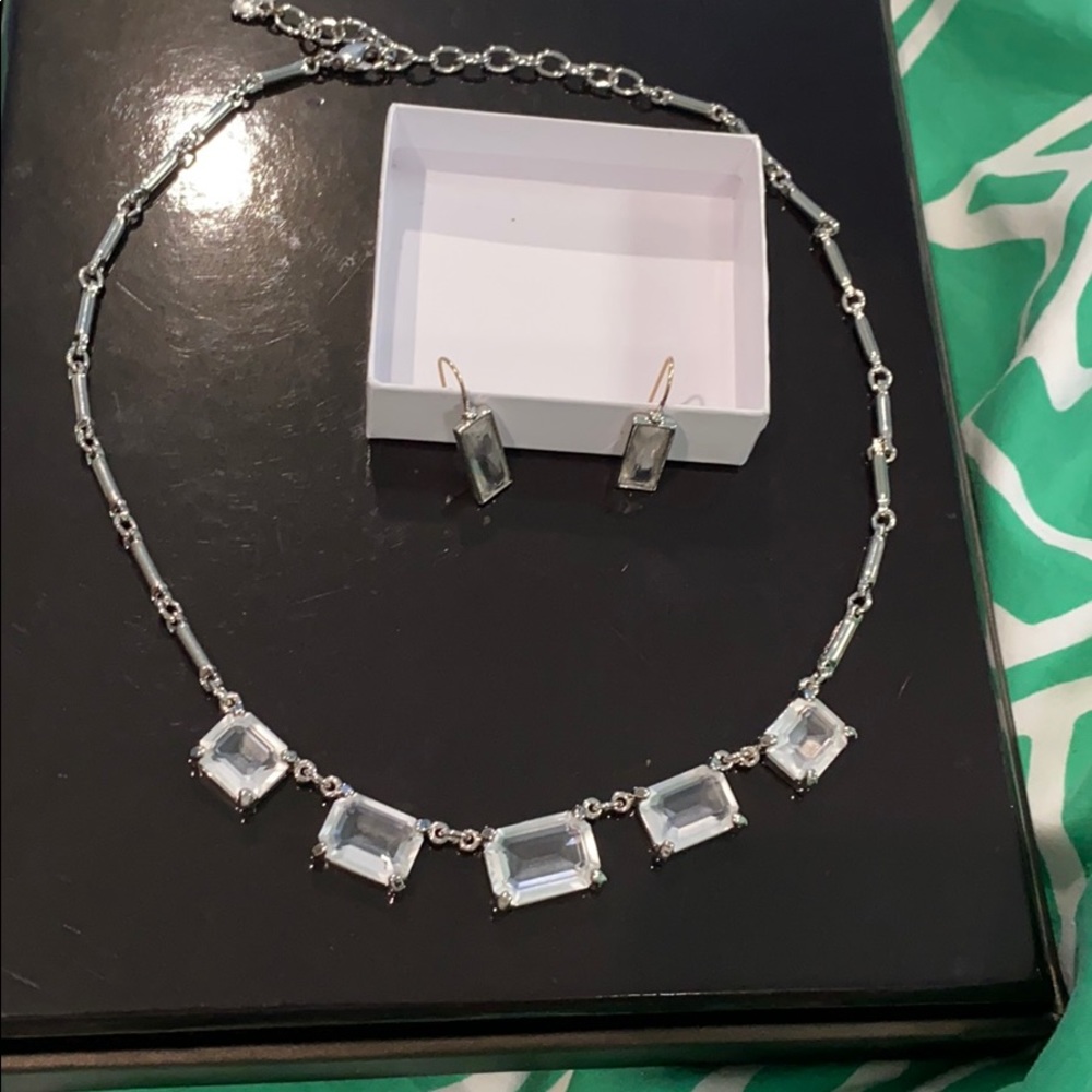 Swarovski Crystal necklace and earring set